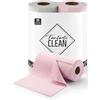 Fantasticlean Panni in Microfibra 40 Pezzi 25 x 25 cm Rosa & Grigio Freddo | Rotolo di Panni per la Pulizia Strappabili, Strofinacci da Cucina Riutilizzabili e Ultra Assorbenti