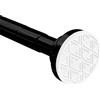 Foeska Asta telescopica Siler 50-130cm Asta per Tenda Doccia in Acciaio Inossidabile Senza Perforazione Asta Appendiabiti Estensibile Regolabile ruotando (Nero, 50-130cm)