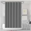 LUKDUNG Tenda da bagno, 180 x 180 cm, anti muffa in bagno, tenda per vasca da bagno, doccia, in plastica, impermeabile, lavabile, PEVA Shower Curtain con 12 anelli per tenda da doccia, grigio scuro