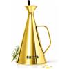 Olietta Oliera da Tavola Salvagoccia Oro in Acciaio Inossidabile per Olio e Aceto - Oliera Bottiglia da 750ml - 0,75 litri - Perfetto Dosatore per Olio e Aceto - Facile da Pulire e a Prova di Perdite