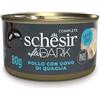 Schesir After Dark, Filetti di Pollo con Uova di Quaglia in Patè, Alimento Umido Completo per Gatti, in Lattina, Grain Free, Alto Contenuto di Proteine, Fonte di Idratazione, 12 x 80 g