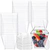 JRUKM 50 Set Bicchieri da Dessert,150ML/5oz Tazze da Dessert in Plastica,Riutilizzabili Bicchierini in Plastica Trasparente Finger Food Contenitori Tazza Plastica,Coppette per Gelato per Feste con Accessori