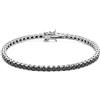 COMETE GIOIELLI Comete Bracciale da Uomo Collezione Tennis. Bracciale in Argento 925% con Zirconi Neri. Misura del Gioiello: 18 Cm. Dimensione Pietre: 3Mm. La Referenza È Ubr 993 M18