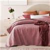 room99 Leila Elegante copriletto in rosa, 200 x 220 cm, versatile come copriletto o copridivano, coperta per letto e divano, trapunta stile ideale come bedspread