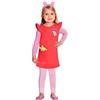 Amscan Costume ufficiale Peppa Pig, per bambine e ragazze, con licenza ufficiale, colore: rosso (2-3 anni)