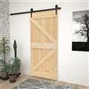 Homgoday Porta scorrevole in legno, porta scorrevole, ingresso casa, bagno, soggiorno, porta stalla, porta stalla in legno, porte interne in legno, 80 x 210 cm, legno massello di pino