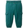 People Wear Organic Pantalone cargo baby in cotone bio felpato - col. verde