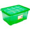 Acan Tradineur - Scatola di immagazzinaggio in plastica - Contenitore per giocattoli, libri, vestiti, coperte, n. 18 (verde) - 45 x 61,5 x 29,7 cm - 60 litri