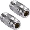 Vecys 2 PCS Adattatore Connettore N Adattatore per Cavo Coassiale da Tipo N Femmina a Tipo N Femmina 50 Ohm per Antenna WiFi Radio CB