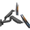 BONTEC Braccio Monitor Doppio 13-32, Braccio a Molla a Gas Regolabile in Altezza, Inclinazione, Rotazione, Supporta fino a 9KG, VESA 75x75, 100x100 mm