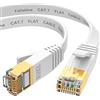 Folishine Cavo Ethernet Cat7 5m, cavo di rete Lan Gigabit RJ45 ad alta velocità, 10Gbps 600Mhz Internet Patch Cable per Switch Router Modem Patch Panel PC
