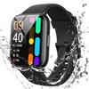 HOAIYO Smart Watch per donne e uomini, smartwatch da 1,8 pollici con frequenza cardiaca, sonno e calorie, impermeabile fino a 5 ATM, orologio da nuoto per telefoni Android e iOS (nero, 4,6 cm)