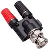 Keple Spina Maschio BNC a 2 x 4 mm Doppio Banana Presa Femmina Adattatore Binding Post Accoppiatore/RF Coax Coaxial Connettore Jack (BNC Maschio - Banana Femmina)