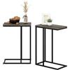 Furinno Camnus Tavolino da salotto moderno, Rovere francese grigio, Set di due