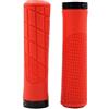 MVTEK Manopola MTB LOCKRING. Manopole per bici 135x22mm. Manopole bici ergonomiche. Manopole mtb con collarino di bloccaggio interno e tappo di chiusura. Manopole bici mtb in gomma. Rosso.