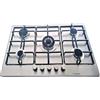 Lar.el Piano cottura LAREL 858x 5 fuochi 70cm gpl o metano incasso INOX valvolato acc. elettrica