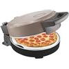 Bestron Forno per pizza croccante in 5 - 10 minuti, forno elettrico per pizza con temperatura massima fino a 320 °C, con pietra refrattaria e 2 grandi spatole in legno, collezione satinata, colore: