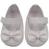 Aeromdale Scarpe da Bambola in PU con Fiocco per Bambole Americane da 46 cm, Accessori per Giocattolo, Colore Bianco, 1 Paio