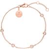 Purelei Bracciale Spotlight, bracciale da donna in acciaio inossidabile resistente, bracciale resistente all'acqua con perle di ametista, lunghezza regolabile 16-19 cm