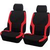 JNNJ 4 Pezzi Coprisedili Auto Set Completo, Coprisedili Anteriori per Auto Con Copripoggiatesta, Universale Auto Sedile Protezione Del Rilievo, Coprisedili Accessori Interno Berlina Furgone(Rosso)