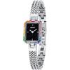 BERNY Mini Orologi Donna Tank Orologi da Polso Donna Cassa Pietre Colorate Minimalista Orologio al Quarzo 3ATM Impermeabile Acciaio Inossidabile Cinturino Staccabile