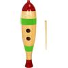 A-Star Raschietto Guiro a forma di pesce piccolo in legno con battitore, strumento a percussione ritmica