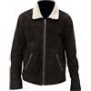 Aksah Fashion s Andrew Lincoln Walking Dead Rick Grimes - Giacca in pelle scamosciata da uomo, Marrone, S