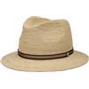 Borsalino Cappello Tascabile in Paglia Crochet Donna/Uomo - Made Italy da Sole Estivo Cappelli Spiaggia con Nastro Grosgrain Primavera/Estate - 55 cm Natura-Marrone