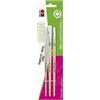 Marabu Green Line 017500000200 - Set di 3 pennelli Sintetici, setole vegane, Manico in Legno Non trattato
