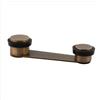 EVI Herrajes | Fermaporta con fermo gireole| Per porta fino a 50mm di spessore|Ottone con finitura in Pelle e Gomma Nera di Silicone Naturale | Fissaggio adesivo o con vite+tassello| I-164DUALCU