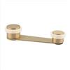 EVI Herrajes | Fermaporta Girevole | Fermaporte per Porte fino a 50 mm | Ottone Finitura Opaca | Gomma Bianca | Fissaggio Adesivo o con Vite + Tassello | Mod.164-DUALBLMT