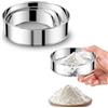 Gurlideo 3 setacci a maglia fine con spazzola, setaccio rotondo in acciaio inox per cottura, setaccio per farina da 20,3 cm, 60 maglie, 15,2 cm 40 mesh e 10,2 cm 40Mesh