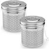 Reinmoson Infusore per tisane acciaio inox - 8,1 × 7,6 cm infusore tè a maglia extra fine, filtro tè infusione, colino filtro per tisane, confezione da 2, ideale per tè sfuso, rooibos, tisane, ecc.