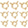 UNICRAFTALE 9 pezzi 3 stili Fermagli a Molla Oro Chiusure ad Anello a Molla Chiusura Gioielli Bracciale Rotondo A Molla Anello Chiusura Connettore Per Bracciale Produzione di Gioielli