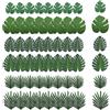 RXKFIGX 48 foglie artificiali Monstera, decorazione tropicale, foglia di safari, palma hawaiano, luau, giungla, spiaggia, tema, feste