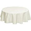 EUGAD Tovaglie Decorative Copritavolo Idrorepellente Elegante Tovaglia Rotonda Impermeabile Anti Macchia per Casa Ristorante Bar caffè Crema 160 cm 0090ZB