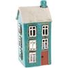 Casetta portacandele in ceramica, casa luminosa per 1 candelina, Misure: 12 x 7 x 6 cm, Bianco, Relaxdays | Leroy Merlin