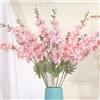 OUKEYI 6 fiori finti delphinium in seta, 85,1 cm, fiori artificiali a stelo lungo, per vasi alti, decorazione per la casa, matrimoni, feste (rosa)