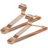 Amber Home 20 Pezzi 43cm di Grucce Appendiabiti in Ferro Metallico Alta qualità Oro Rosa per Completo, Magliette, Camicie, Giacche, Abiti, Vestito, Scanalature Antiscivolo, Forte e Resistente