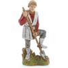 Moranduzzo Pastore con Vanga per Presepe da Cm 10 Scala 1:20 - Statuine Presepe Indistruttibili - Stile 700', Pittura Rifinita a Mano, Prodotto Ufficiale, Made in Italy, Scultore M. Landi