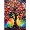 MEIYUDA 5D DIY Diamond Painting Kit Completo Albero della Vita, Diamant Painting Fai-da-te Diamond Albero Colorato, Pittura Diamante Strass Ricamo a Punto Croce Painting per Decorazioni Casa 30x40cm