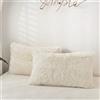 Sacebeleu - Federa per cuscino, 40 x 80 cm, set da 2 pezzi, in flanella di flanella, colore: Bianco crema