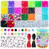 Liangding Perline per Braccialetti Bambina, Pony Beads con Lettere, Perline Colorate per Fai da Te Perle di Braccialetti, Collane, Bigiotteria, Regali per Adulti e Bambini