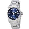 Longines Orologi Uomo Conquest L3.760.4.96.6 Quadrante Blu Acciaio Inox 43mm, Moderno, Bracciale