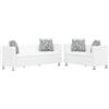 vidaXL 2X Divani Bianchi 2 Posti e 3 Posti Accessori Casa Salotto Arredi Sofa