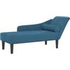 vidaXL Chaise Longue con Cuscini Blu in Velluto, divano letto, divano imbottito, seduta da soggiorno, dormeuse, seduta da salotto, divano 2 posti