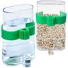 Acrylic 2 pezzi Alimentatore automatico per uccelli,220ml Mangiatoie e abbeveratoi per gabbie per uccelli,per pappagallini, canarini, pappagallini, fringuelli, parrocchetti, semi, contenitori per alimenti