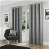 Enhanced Living Goodwood - Tende per camera da letto, con occhielli argentate, con motivo a onde sottili, 229 x 229 cm, riduzione del rumore, per camera da letto, 2 pannelli per tende
