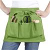 La cordeline - Grembiule corto cotone 7 tasche TU unisex verde oliva
