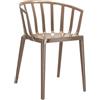Kartell 5806 Sedia Venice, Policarbonato colorato in Massa o Verniciato con Trattamento Soft Touch, Tortora, 51 x 75 x 51 cm